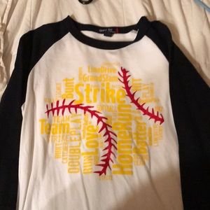 Softball white tee
